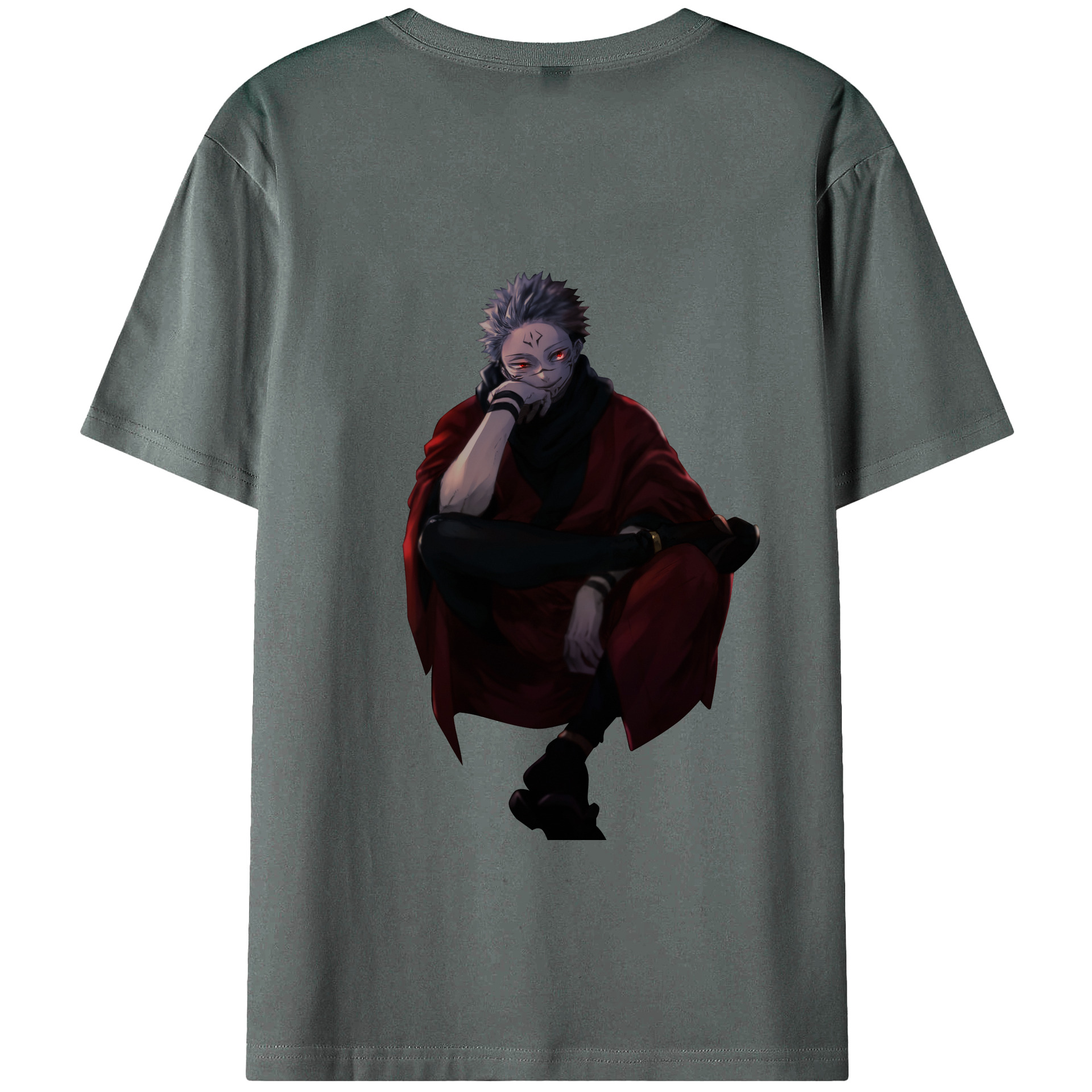 （画像用） 呪術廻戦 Jujutsu Kaisen 綿100％ メンズ半袖Tシャツ（バックプリント） 通気性